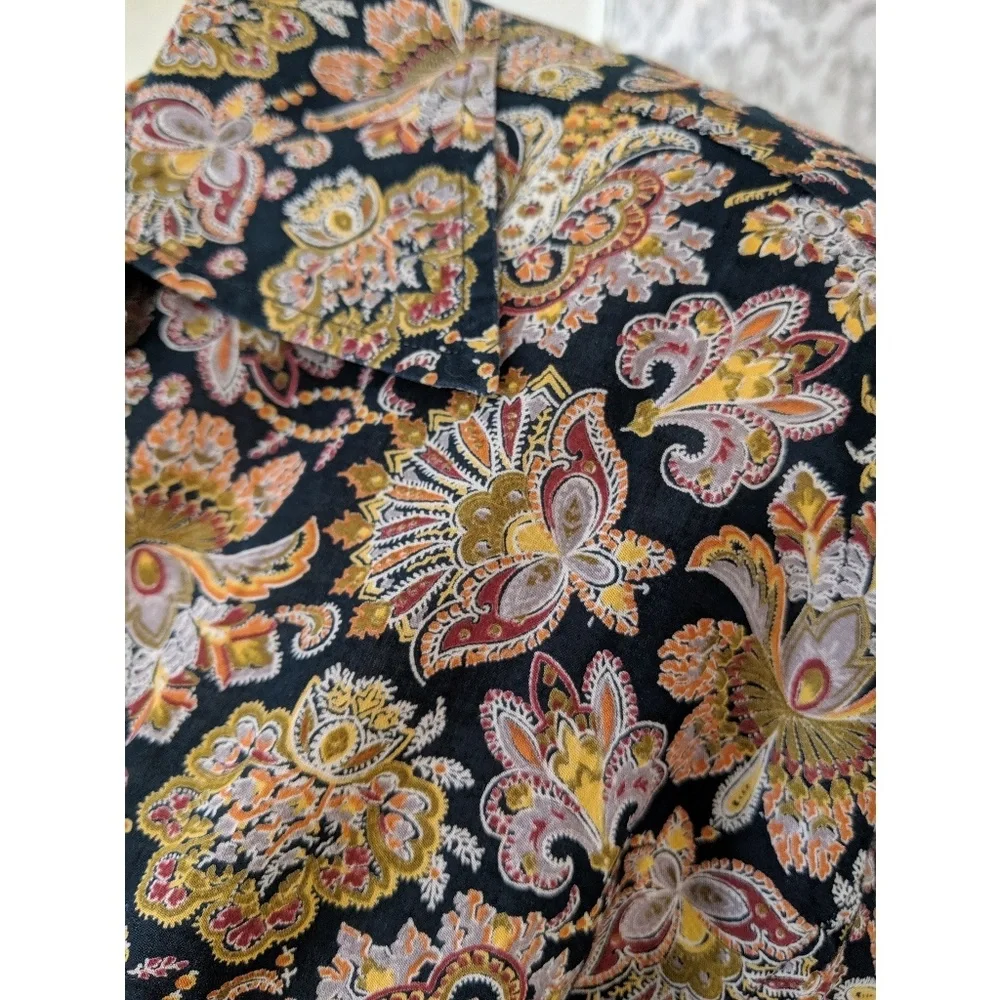 Vintage Valentino Paisley Button-Down Relaxed Fit Shirt - Picture 6 of 7